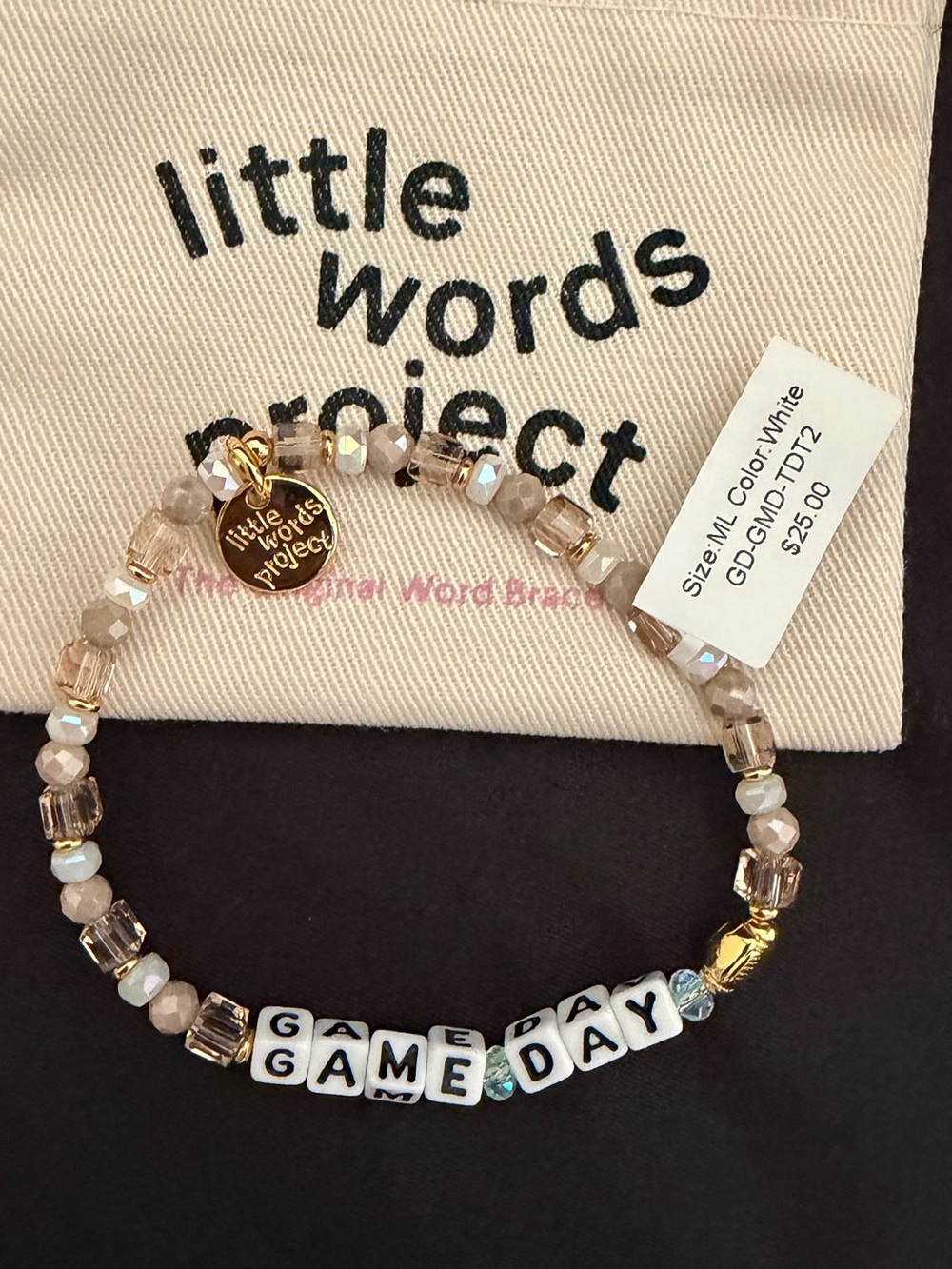 Little Words Project “Game Day” Beaded Stretch Bracelet